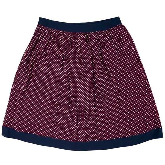 Coldwater creek size 4 navy blue, white, red diamond pattern midi skirt like new - Picture 9 of 15